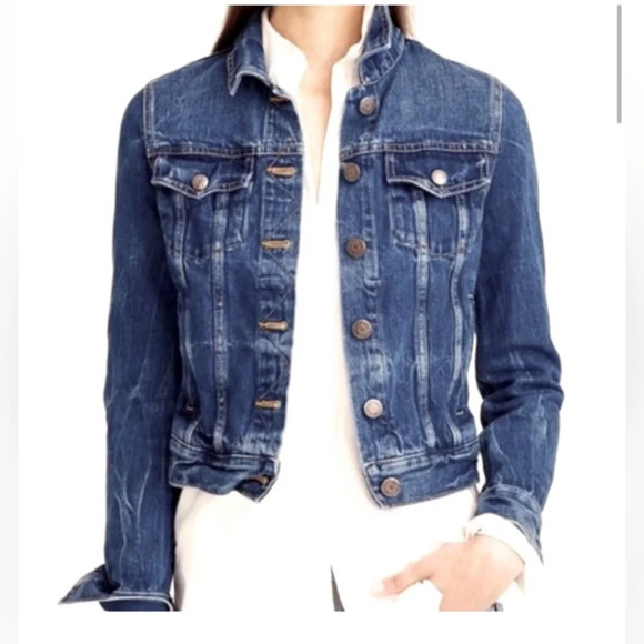 J.Crew Indigo Denim Jean jacket - Picture 1 of 4